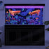36X24IN Blacklight Mushroom Flower Black Light Aquarium Background, UV Fish Tank Background Moonlight Mountain Forest Landscape Terrarium Backgrou...