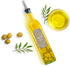 EHOMEA2Z Italian Glass Olive Oil Dispenser Bottle - 16 Oz, Oil and Vinegar Cruet with Stainless Steel Spout for Kitchen, Slight Green Tint (1, 473...