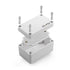 QILIPSU Junction Box with Mounting Plate 110x80x70mm, ABS Plastic DIY Electrical Project Case IP67 Waterproof Dustproof Enclosure Grey (4.3"x3.1"x...