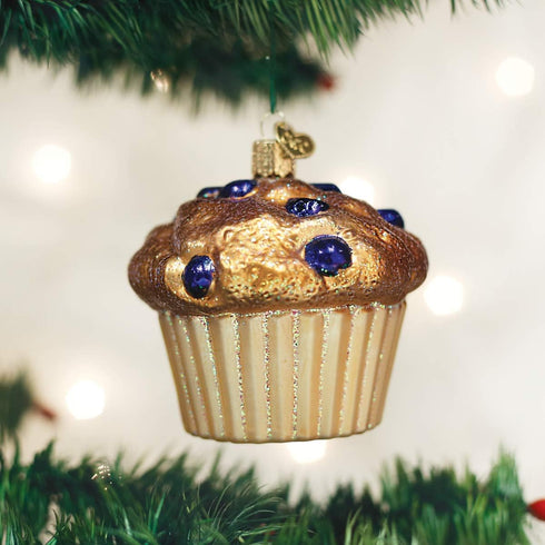 Old World Christmas Glass Blown Ornament Blueberry Muffin (32263)...