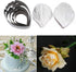 KALAIEN 5pcs Stainless Steel Peony Cutter 2pcs Fondant Silicone Mold Gumpaste Peony Sugarcraft Flower Veining Mold Veiner Petal Making Tool...