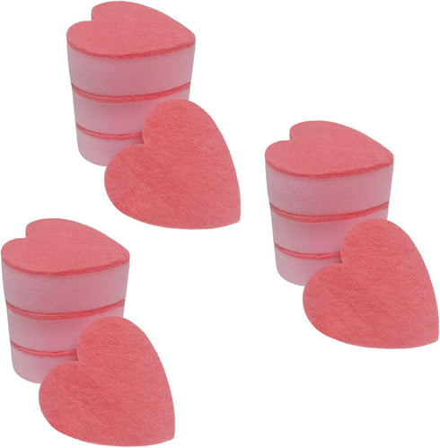 Heart Shaped Sponge, Dual-Sided Kitchen Scrubber for Washing Dishes, Pots, Pans and General Household Cleaning, Light Pink (12 Pack)...