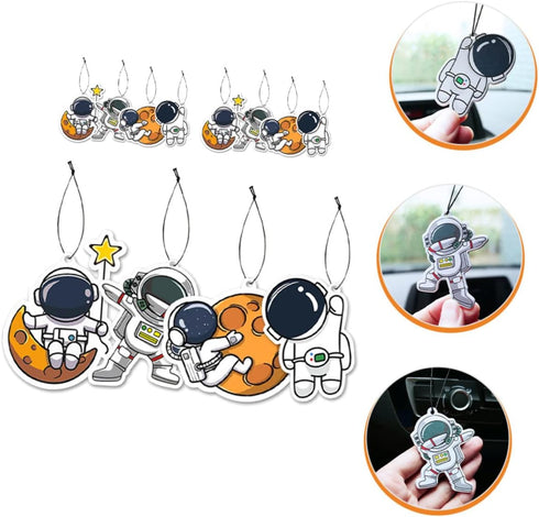 Inside Car Accessories 12pcs Astronaut Fragrance Inside Car Accessories Rearview Mirror Accessories Car Rearview Mirror Pendant Car Pendant Orname...