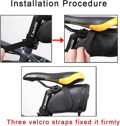 Bicycle Seat Bag Water Proof,Bike Pack Under Seat,Wedge Saddle Bag for Bike,Cycling Accessories...