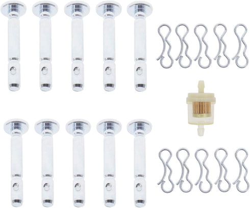 10 Pack 738-04155 Shear Pins, 714-04040 Cotter Pins - 0.25" X 1.75" for MTD Cub Cadet Troy-Bilt Yard-Man Snowblowers Snow Throwers Lawn Tractors...