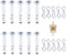 10 Pack 738-04155 Shear Pins, 714-04040 Cotter Pins - 0.25" X 1.75" for MTD Cub Cadet Troy-Bilt Yard-Man Snowblowers Snow Throwers Lawn Tractors...