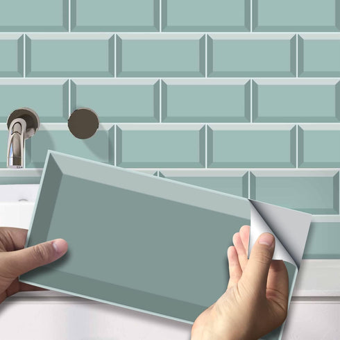 Vinyl Wall Tile Transfers Brick Sticker for Home Decor, Peel&Stick Self-Adhesive Backsplash Subway Sticker Tile Decals for Kitchen Bathroom Decor,...
