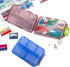 Pill Organizer with Medicine Labels Travel Daily Pill Container Mini Medication Organizer Storage Pill Organizer Pill Case 7 Day Pill Organizer(Pi...