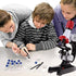Kid Microscope Science Kits, 100X 400X 1200X Trinocular Magnification Beginner Toy Home School Educational Biological Hand Held Camera Compound Sc...