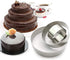 3 Tier Round Multilayer Anniversary Birthday Cake Baking Pans,Stainless Steel 3 Big Sizes Rings Round Molding Mousse Cake Rings(Round-shape,4 Inch...