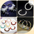 1 Box 30 Pairs 3 Style Hoop Earring Findings Round Earring Beading Hoops Silver Hypoallergenic Stainless Steel Large Earrings Open Dangle Earring ...