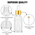 PrettyCare Eye Dropper Bottles 2 oz 4 Pack (Glass Bottles 60ml with Golden Caps, 12 Labels, Funnel & Measured Pipettes) Empty Tincture Bottles for...