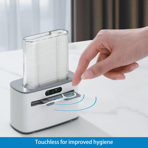 Automatic Dental Floss Picks Dispenser, for Adult Floss Sticks Clear Case 50count/Box, with Flosser Toothpicks 100 Count (Dispenser w/100 toothpic...