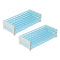 uxcell Detachable Polypropylene Test Tube Holder Rack 50 Hole for 13-16mm Tubes Light Blue 2Pcs...