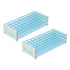 uxcell Detachable Polypropylene Test Tube Holder Rack 50 Hole for 13-16mm Tubes Light Blue 2Pcs...
