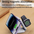 Fast Foldable wireless charger with strong magnet silicone rubber for Android and iOS Smartphones and other iOS devices little Protection bag Incl...