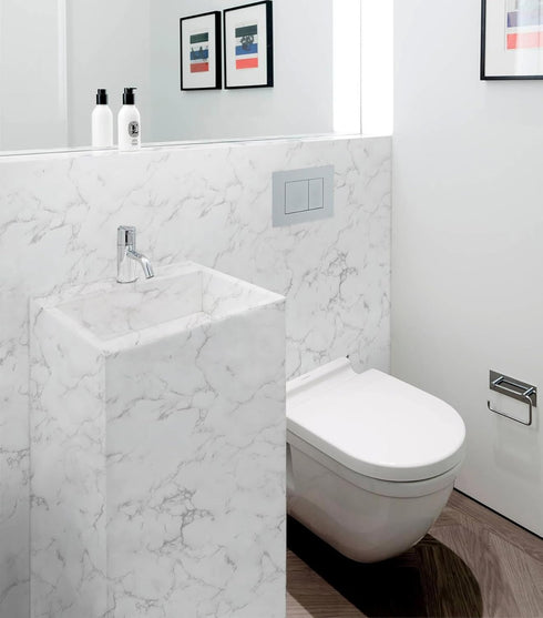 Grey White Marble Contact Paper Glossy Marble Peel and Stick Wallpaper Self Adhesive Wallpaper Glossy Waterproof Wallpaper DIY Removable Contact P...