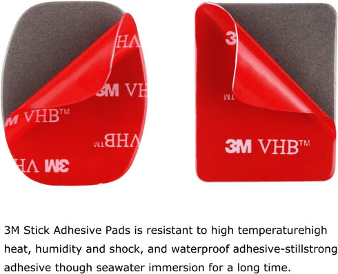 GoPro Curved Flat Helmet Base Mount with 3M Adhesive Pads for GoPro, Action Camera...