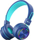 iClever Kids Bluetooth Headphones LED Light Up with Safe Volume, 25H Playtime, Stereo Sound Mic, Bluetooth 5.0, Foldable, On Ear Kids Wireless Hea...