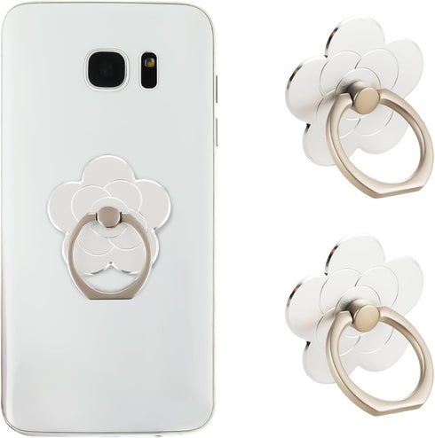 Sibba 2pcs Phone Ring Holder Kickstand Cellphone Flower Finger Ring Grips Stand Metal Universal Compatible Accessories with Smartphone, Mobile Pho...