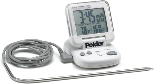 Polder Digital In-Oven Thermometer/Timer, White...