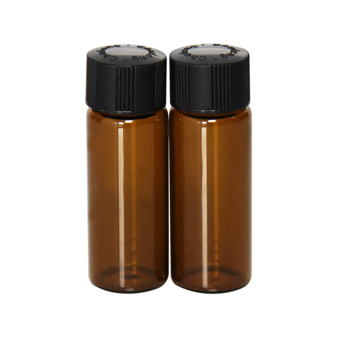 8 Pcs 20ml Glass Vials with Screw Caps, 4 Colors Caps, Amber Glass Vials, Leak-Proof Glass Bottle...