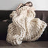 Arm Knitting Yarn for Chunky Braided Knot Throw Blanket DIY, Extra Soft Fluffy Washable Tube Bulky Giant Yarn for Weave Craft Crochet (Milk White ...