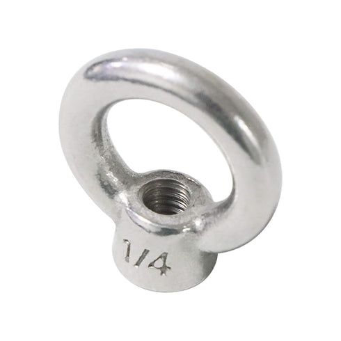 1/4" UNC Marine Grade Lifting Eye Nut, 316 Stainless Steel Threaded Nut Fastener, 4 Packs...