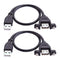 iGreely USB Extension Cable 2Pack 1Ft/30cm USB 2.0 Panel-Mount Type A Male to Type A Female Cable...