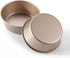 2Pcs 4 inch Round Steel Bread Cake Pan Mini Bread Hamburger Bun Molds Non-stick Cheesecake Baking Mold Cupcake Pan Round Cake Pan for Birthday Par...