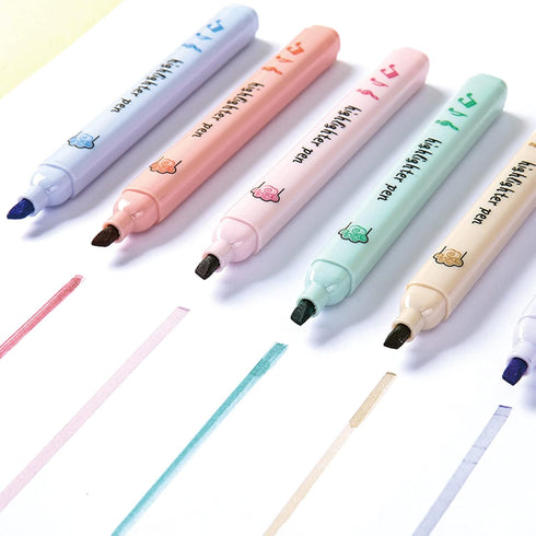 6 Pcs Cat Highlighter Marker Cute Cat Paw Pastel Highlighter Marker Pens for Students Girls Women School Office Supplies (Cat Paw-Color)...