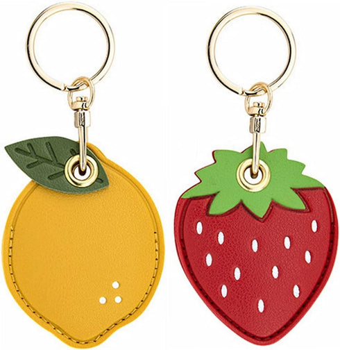2 Pack 3in1 Cartoon Protective Case for Airtag Cover Samsung Galaxy SmartTag Cases Tile Mate Eufy Security SmartTrack Link Keychain Key Finder (1 ...