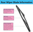 Rear Wiper Blade Arm Set Replacement for Hyundai Veracruz Ix55 2007-2012 Back Glass Wipers, Factory OE Style Rear Windshield Wiper Arm & Wiper Bla...