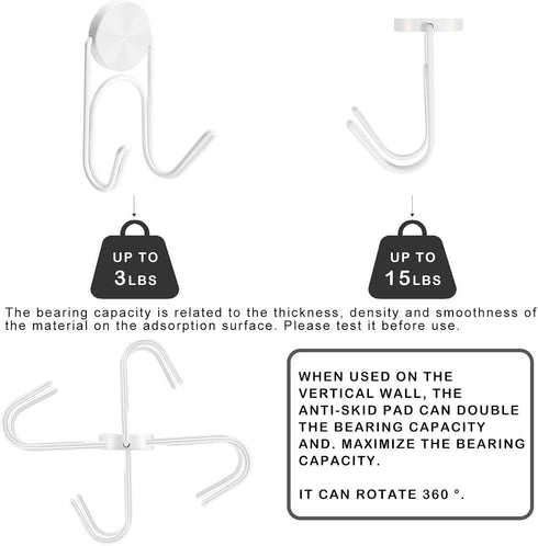 Magnetic Hooks Heavy Duty Magnets Hooks for Refrigerator Grill Toolbox Outdoor,Cruise Essentials Camper Accessories,8pack(White,0.9in-2 15Lbs)...