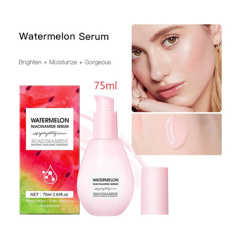 2 PCS Watermelon Facial Serum,Watermelon Moisturizer Serum For Face Skin Care, Lightweight Facial Serum & Priming cream(75ML*2)...