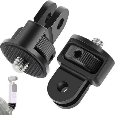 Tripod Mount Adapter,Aluminum Mount Adapter ,2pcs ¼-20 Conversion Adapter for Tripod Adapter Mount ,Suitable for GoPro Hero/ Insta360 X3/ Sjcam/Ac...