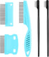 5 Pieces Dog Eye Combs Tear Stain Remover Combs Pet Grooming Comb for Small Dogs Gently Removing Eye Mucus and Crust (Light Blue, Black)...