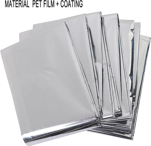 Outdoor Aluminum Foil Warming Blanket for Wilderness Survival, Camping, Easy Tenting - Rain and Sun Protection - Reflective Warming First Aid Alum...