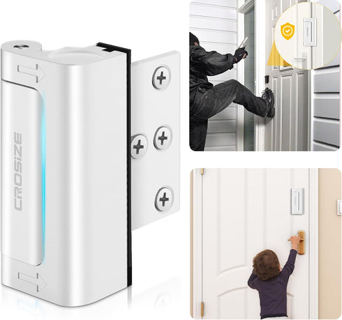 Home Security Door Lock, Upgraded Metal Door Reinforcement Lock for Childproof, 3" Withstands 800 lbs of Impact for Inward Swing Doors, Defender S...