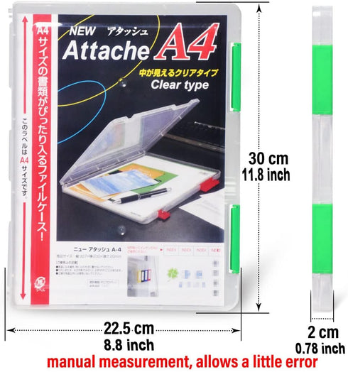 Lemical Portable A4 Magazine File Box Document Paper Organizer With Buckle Closure Transparent Plastic File Container School Office Supplies Clear...