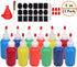 12 Pack 4-Ounce Empty Plastic Squeeze Bottles with Red Tip Caps Multipurpose Squirt Bottle...