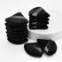 12 Pieces Black Cosmetic Powder Puff,2.76 inch Portable Soft Sponge Setting Face Puffs,Triangle Velvet Powder Puff with Ribbon Band Handle for Loo...