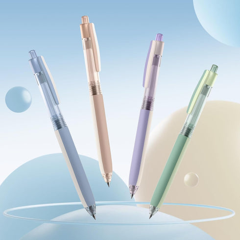 WRITECH Retractable Gel Ink Pens: 8ct Black Ink 0.5mm Extra Fine Point Tip Click Pen for Smooth Writing Journaling Drawing Note Taking Sketching N...