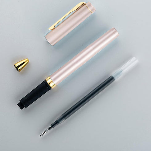 Pack of 3 Initial Gifts Letter P Rose Gold Color Gel Pens Medium Point (0.7mm) Black Ink Birthday Graduation Gift for Son Daughter Classmate Frien...