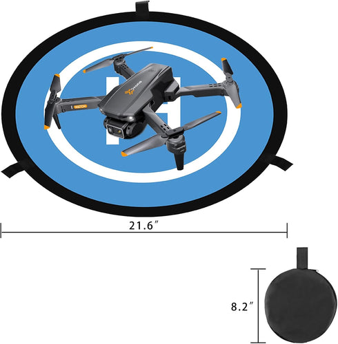 Drone Landing Pad, 21.6'' Waterproof Universal Quadcopter Landing Pads Fast-fold Double Sided for DJI Mini 4/3 Pro,Air 2S,Mavic Air 2,Mavic 2 Pro,...