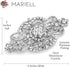 Mariell Vintage Bridal Crystal Brooch Pin, 4" Wide, Antique Silver Wedding Pin, Rhinestone Brooch for Brides and Wedding, Art Deco Fashion Accesso...
