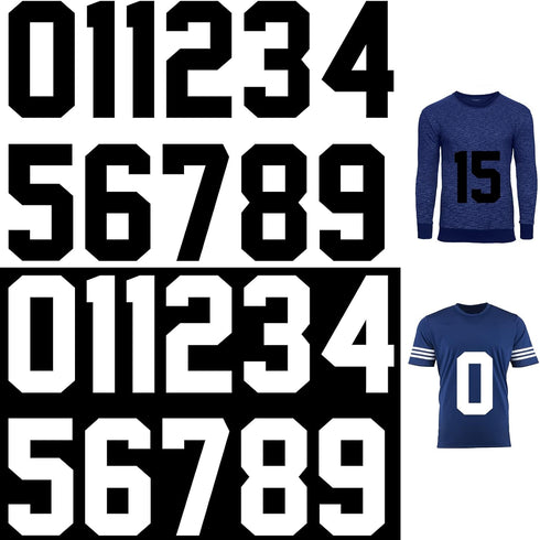 Zonon 22 Pieces Iron on Numbers T Shirt Heat Transfer 0 to 9 Jersey Numbers for Team Uniform Sports(Black, White,8 Inch)...