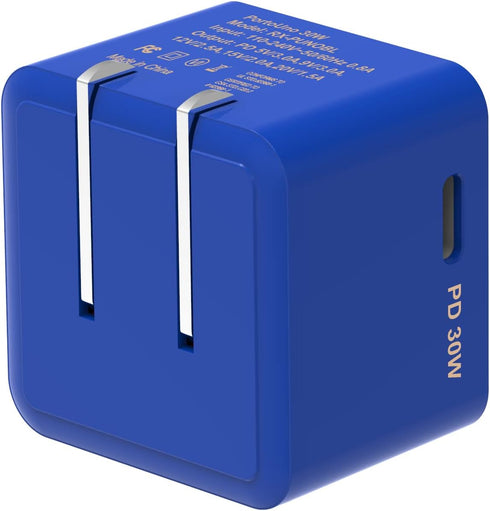 30W USB C Wall Charger, RapidX Type C Fast Charger Block for iPhone 15 14 13 12 Pro and Pro Max, iPad, Galaxy, Compact and Foldable (Cable not Inc...