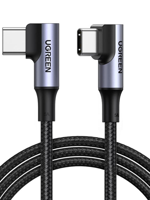 UGREEN 100W USB C to USB C Cable, 90 Degree Type C Cable for iPhone 15/15 Plus/15 Pro/15 Pro Max, MacBook Pro 2022, iPad Pro 2022, Samsung Galaxy ...