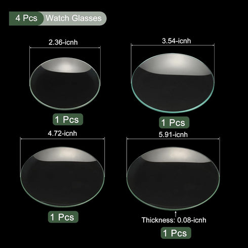 YOKIVE 1 Set Watch Glass Beaker Cover, Lab Watch Glasses Cover Lids | Lab Supplies, Great for Science (Transparent, 2.36-Inch/3.54-Inch/4.72-Inch/...
